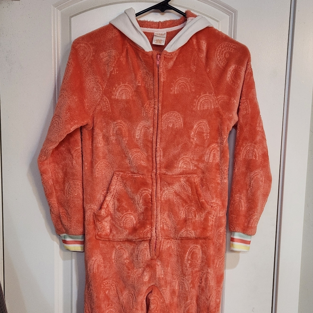 Cat & Jack Hooded Sleeper Girls Sz 10/12